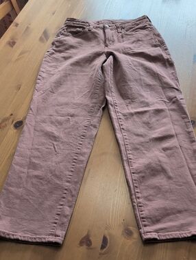 Old Navy Women's OG Loose, OG Ample, High Rise Jeans in Red Clay Color